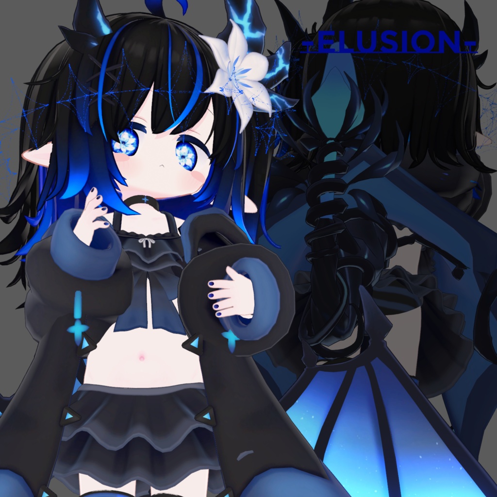 【エルシオン・ネメシス対応】エルシオンの頭についてるお花のeye texture