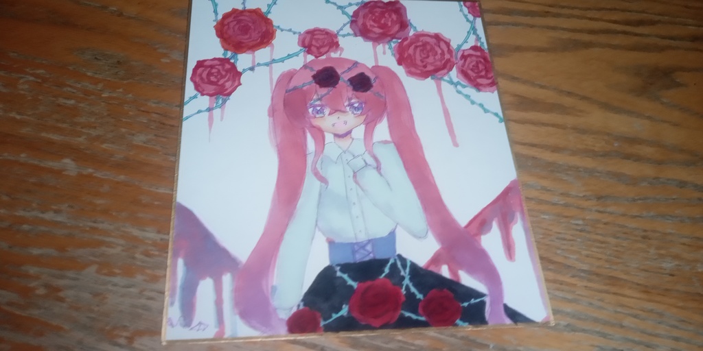 オリジナルイラスト色紙