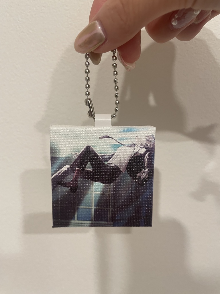 【Blue】キャンバスキーホルダー