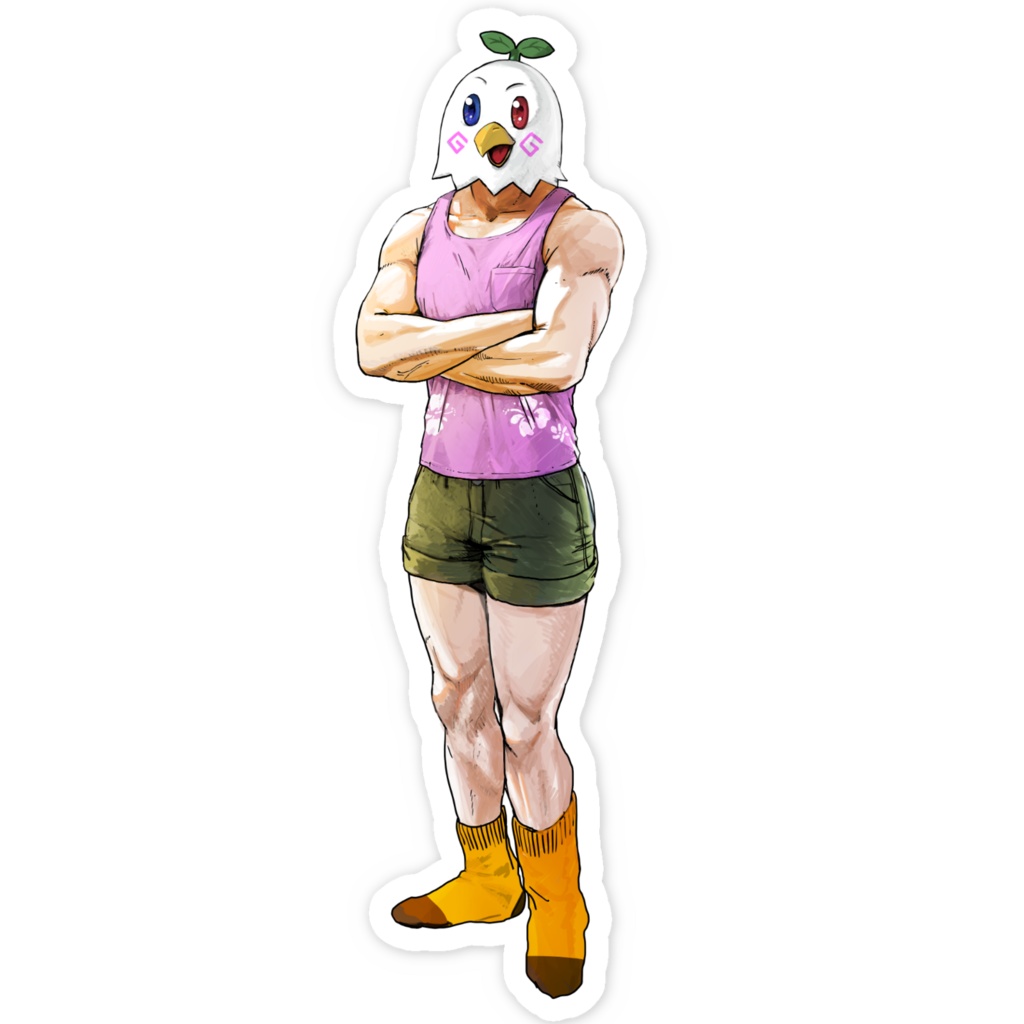 ムキムキわっしーくん ステッカー