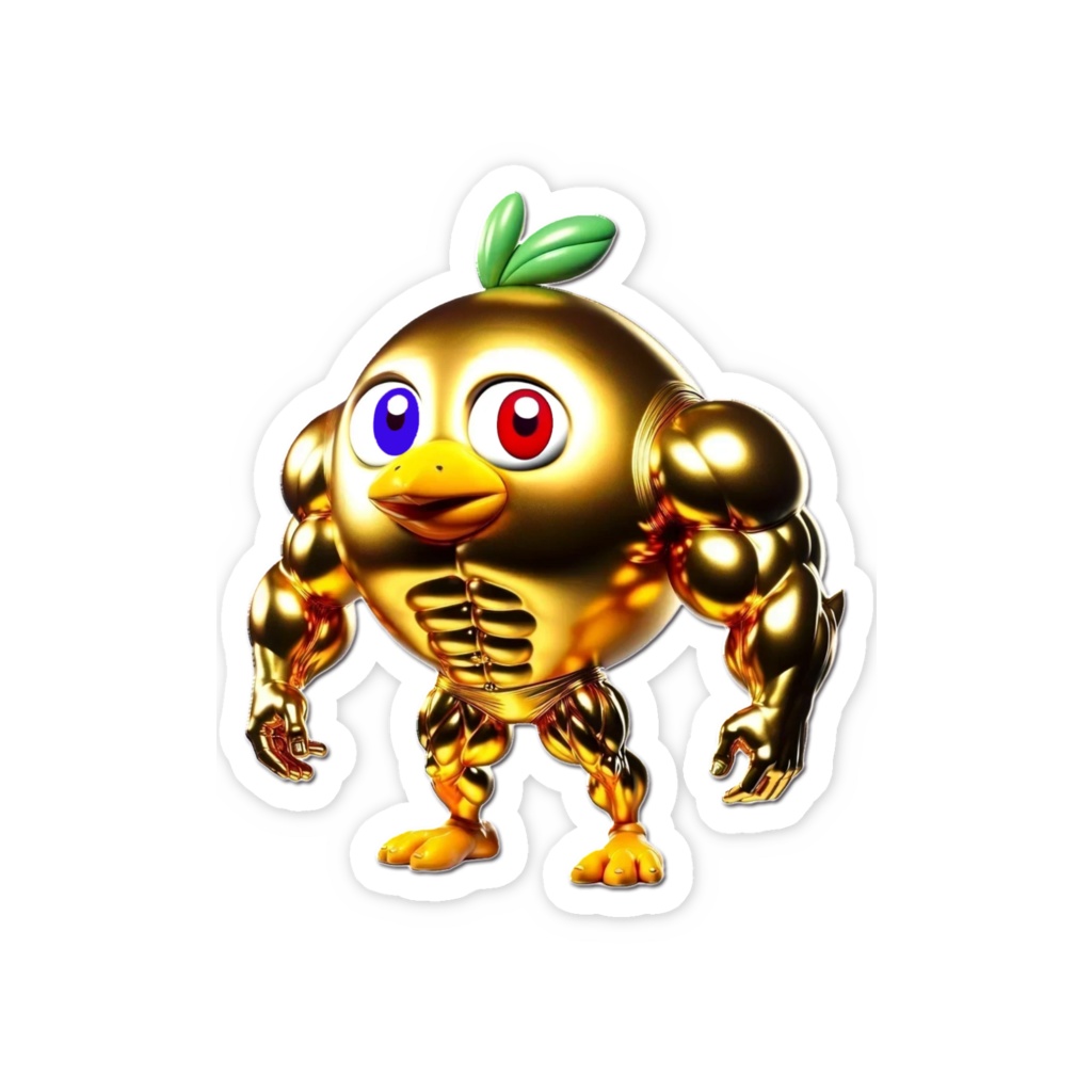 金わっしーくん ステッカー