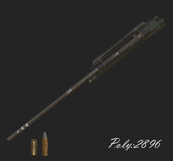 【3Dモデル】88mm砲(88mm Flak) 
