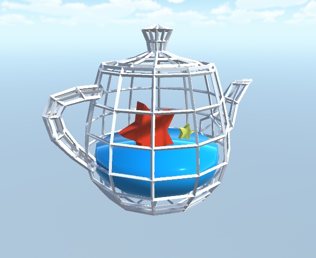 ワイヤーフレームティーポット