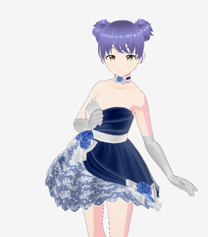 青白いドレスセット