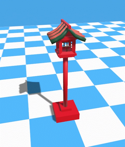 赤い灯篭・単体