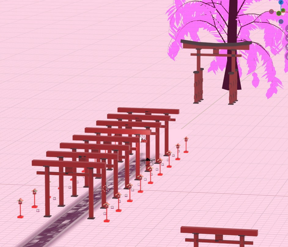 神社セット　テクスチャ月
