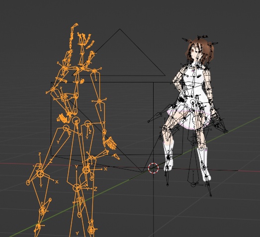 blender/ポールターゲットを使ったモーション（きしめんダンス）