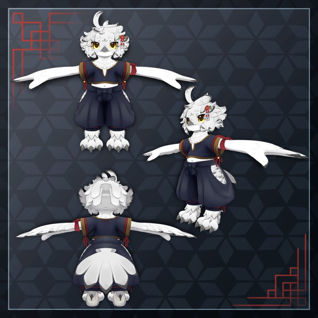 【 noix対応 】- 装束【椿】 -