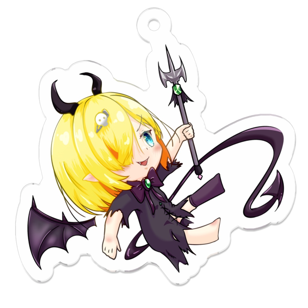 KumaC24_アクリルキーホルダー - SDフォンテーヌ ver.囁き悪魔