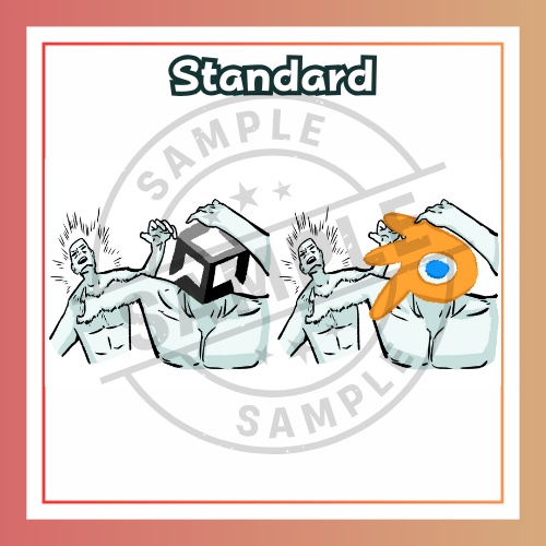 【無料】UnityとBlenderのドブカスラッシュスタンプ【絵文字/Boop/全5種】