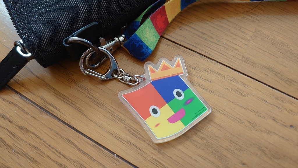 『カラータイルくん』キーホルダー(旧) カラータイルの王様オリジナルキャラクター