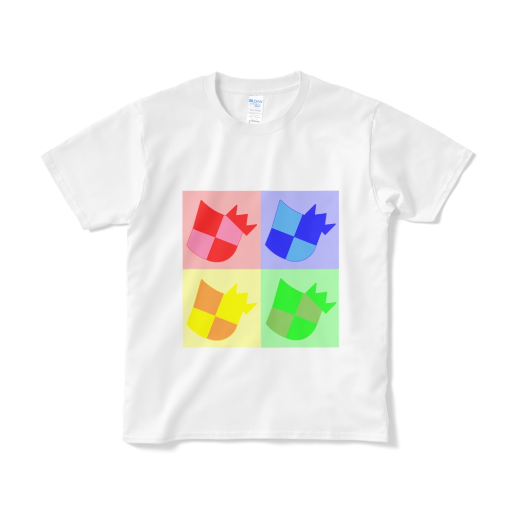 カラータイルくんTシャツ　~4色の影~