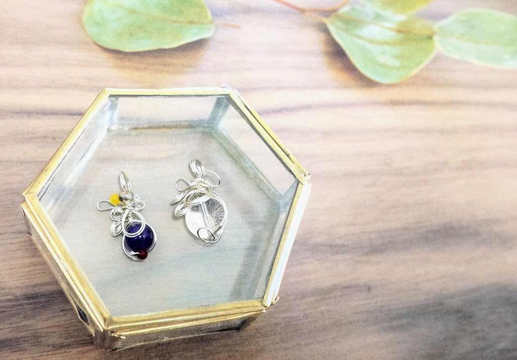 【オリジナル】天然石×ワイヤーラッピングペンダントトップ