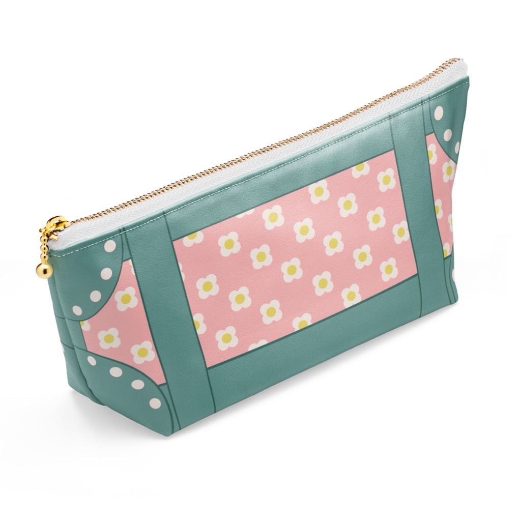 花柄カバン風ポーチ