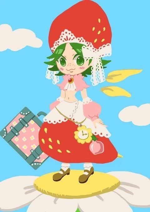 花柄カバン風ポーチ