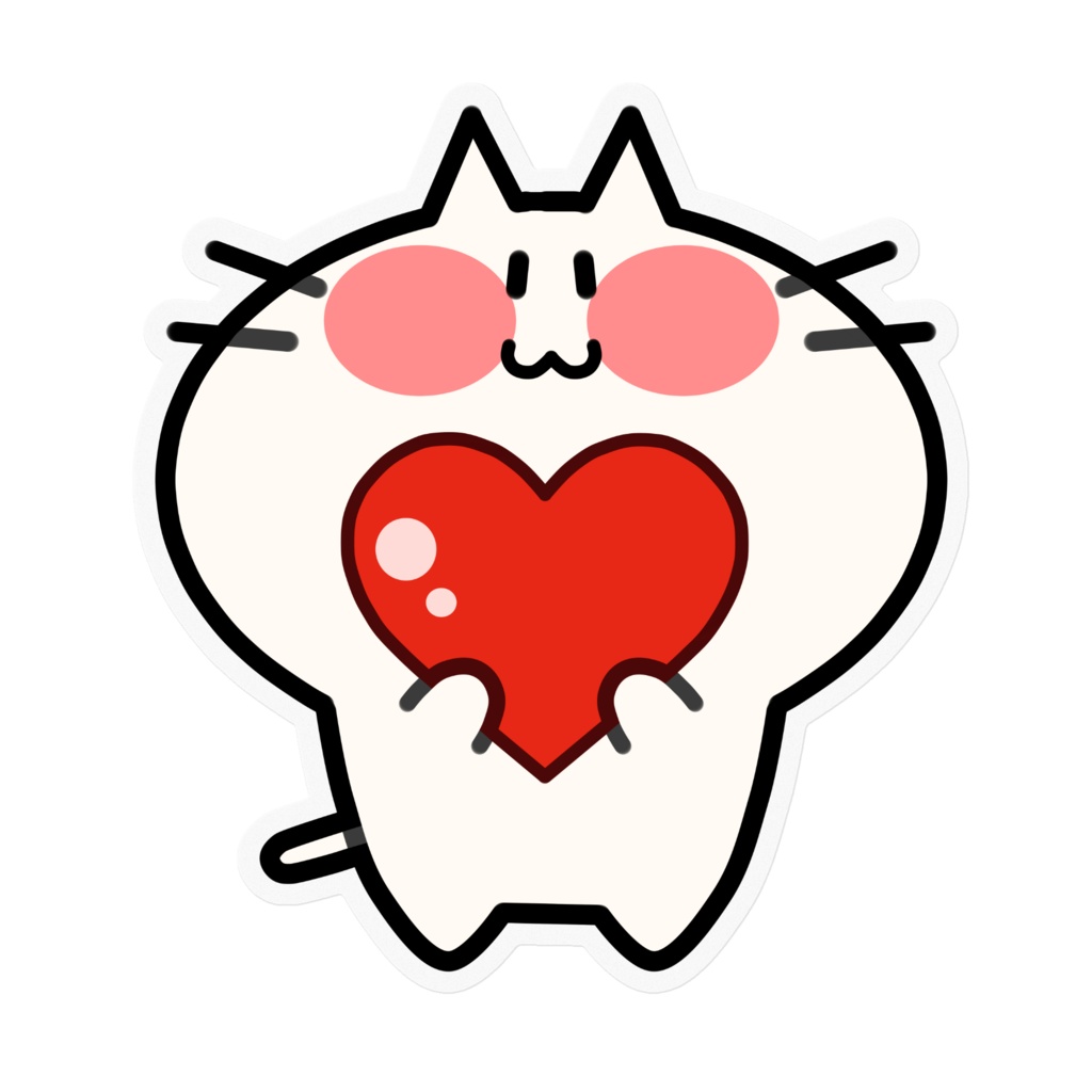 愛を伝えるにゃんこステッカー