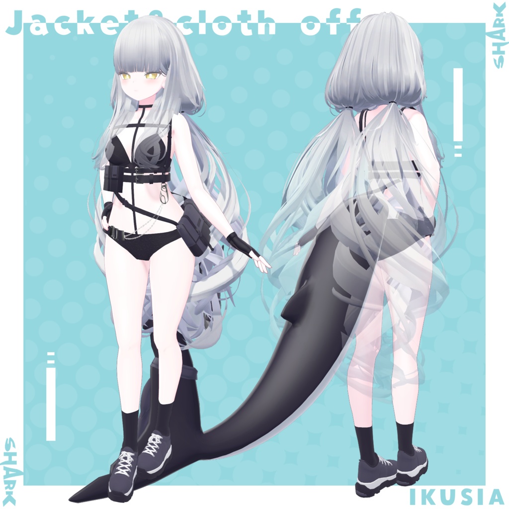 サメっ子オリジナル3Dモデル「rurune」-ルルネ-