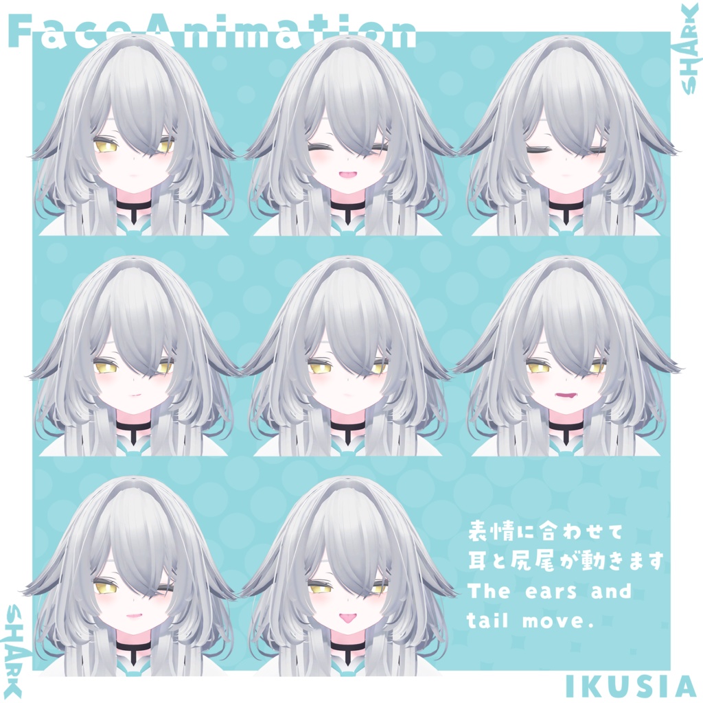 サメっ子オリジナル3Dモデル「rurune」-ルルネ-