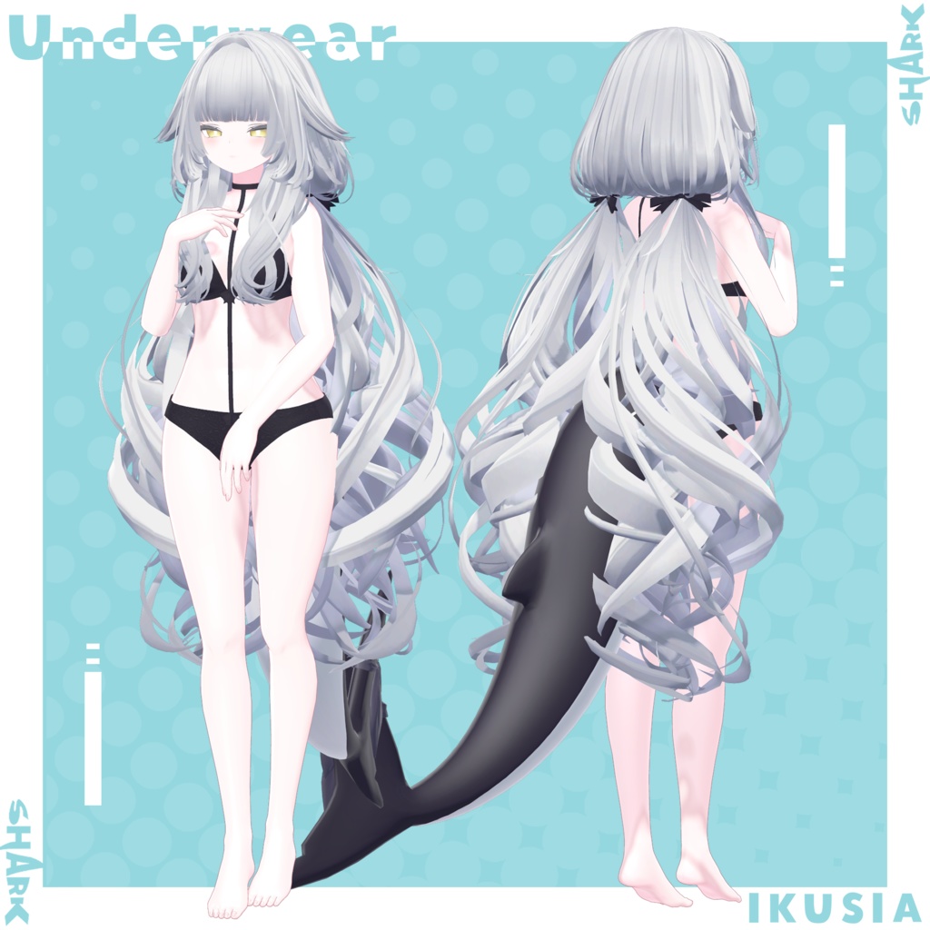 サメっ子オリジナル3Dモデル「rurune」-ルルネ-