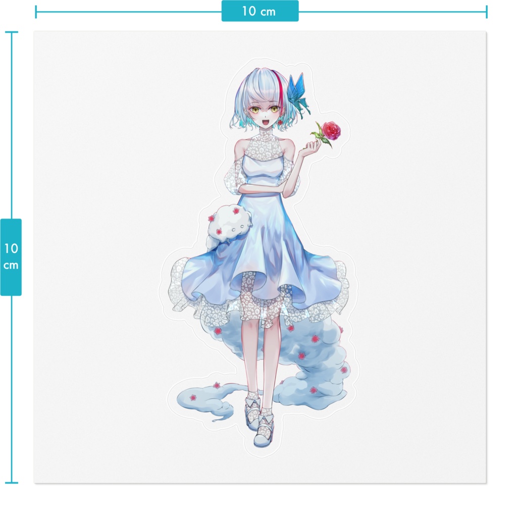 愛角しゅがー「デフォルト衣装」ステッカー10㎝