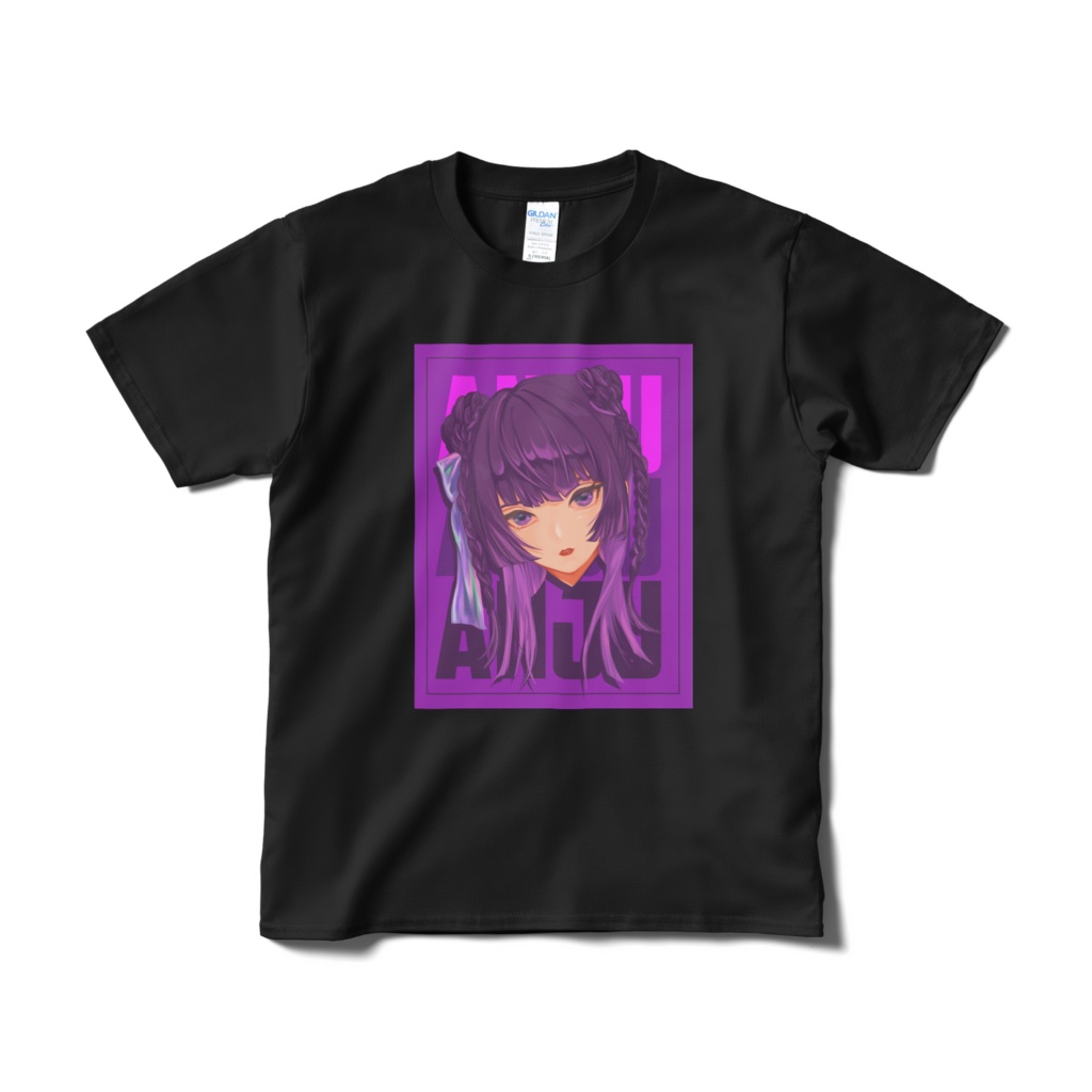紫ノあんじゅ-BIKA自画像v01_Tシャツ黒
