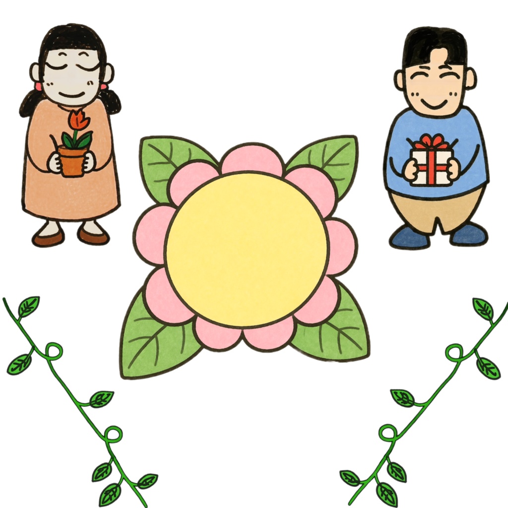 大切な人へのギフト　花背景セット