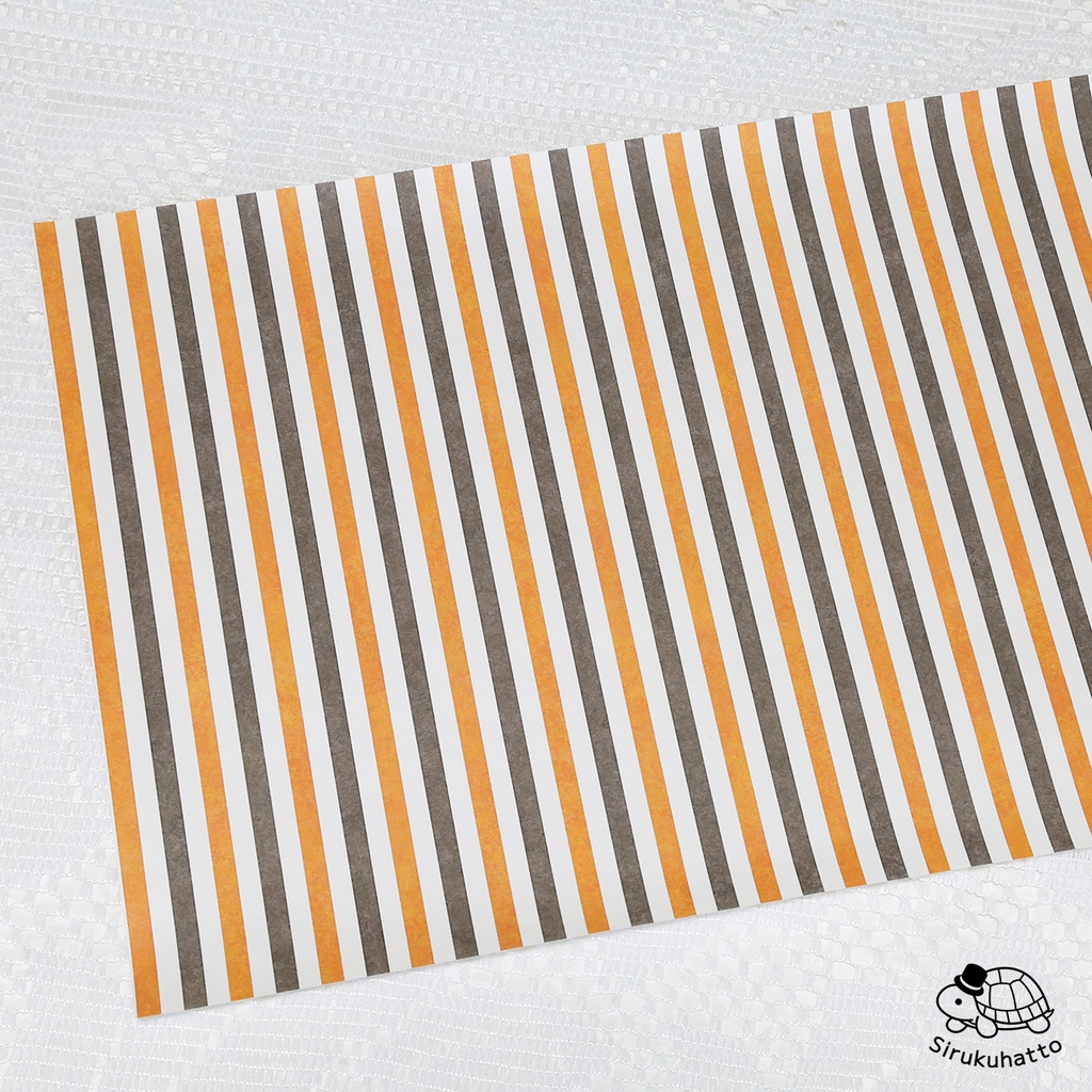三毛猫カラーのデザインペーパー｜ストライプ柄