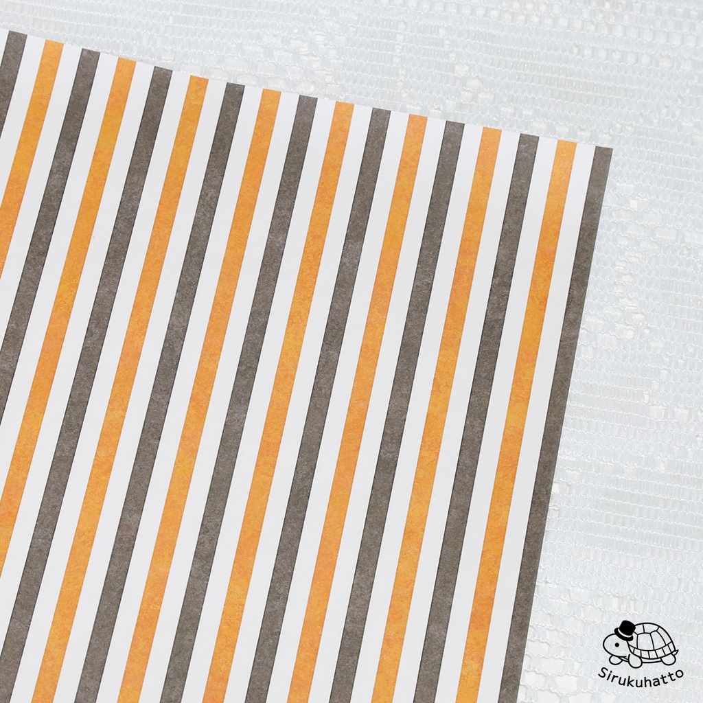 三毛猫カラーのデザインペーパー|ストライプ柄