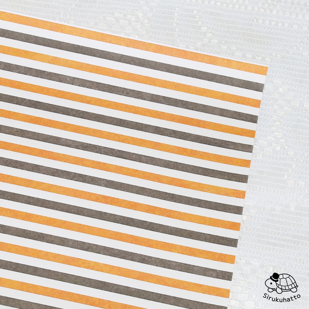 三毛猫カラーのデザインペーパー|ボーダー柄