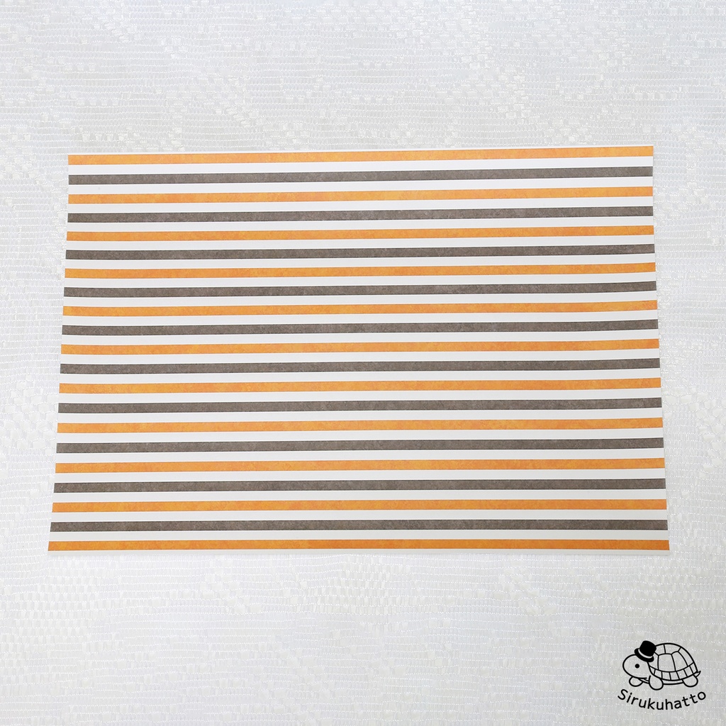 三毛猫カラーのデザインペーパー|ボーダー柄