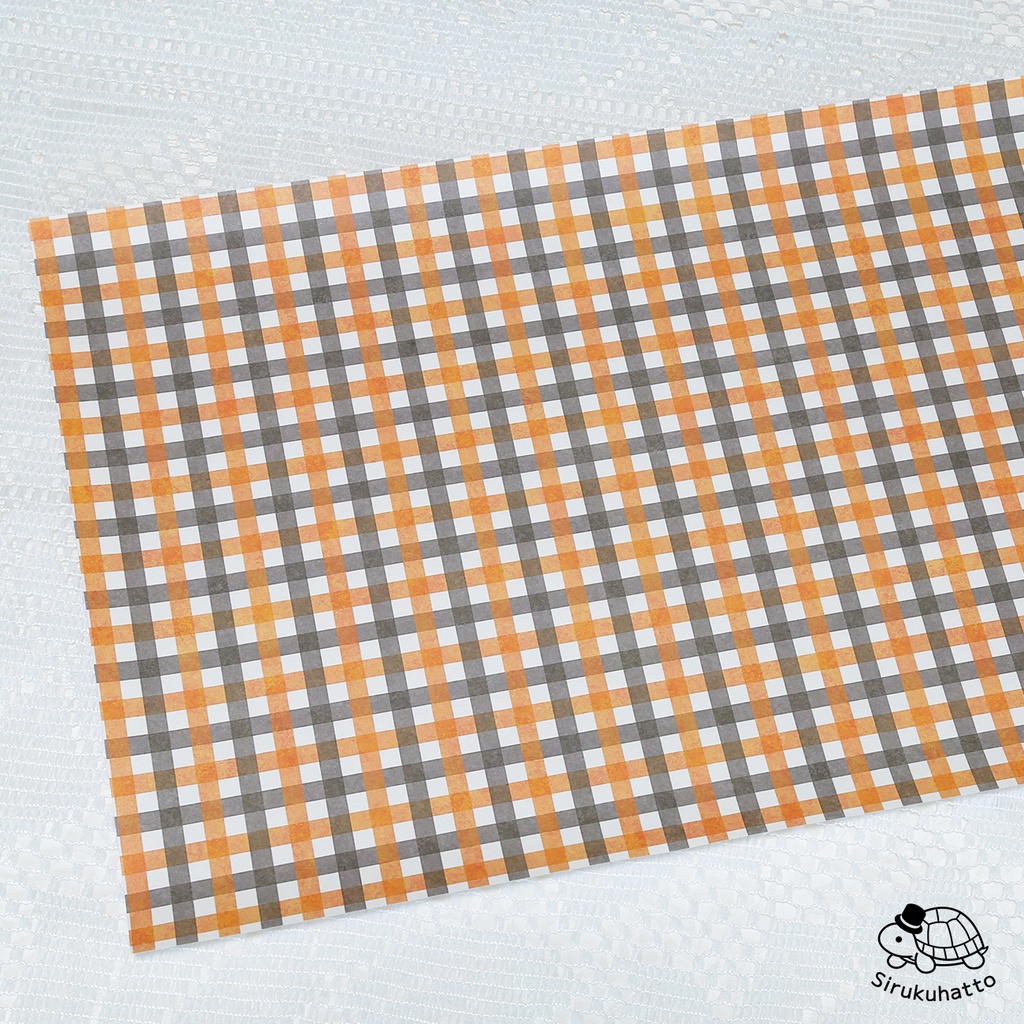 三毛猫カラーのデザインペーパー｜チェック柄