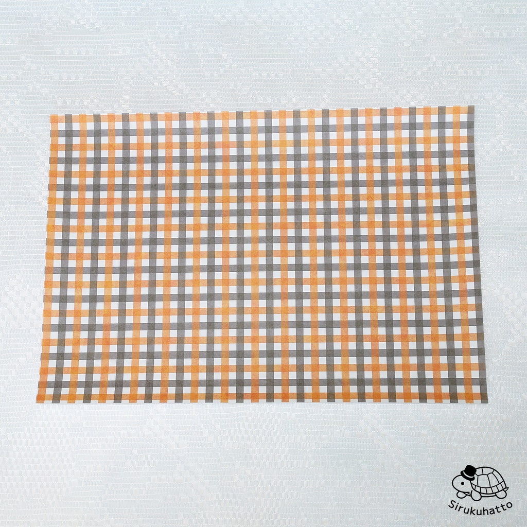 三毛猫カラーのデザインペーパー|チェック柄