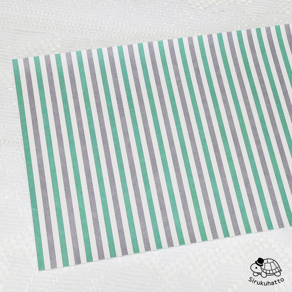 ロシアンブルーカラーのデザインペーパー｜ストライプ柄