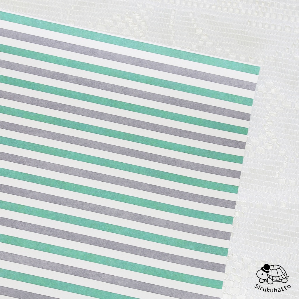 ロシアンブルーカラーのデザインペーパー|ボーダー柄