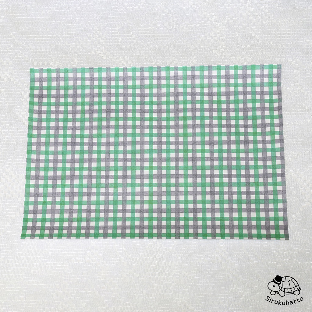 ロシアンブルーカラーのデザインペーパー|チェック柄