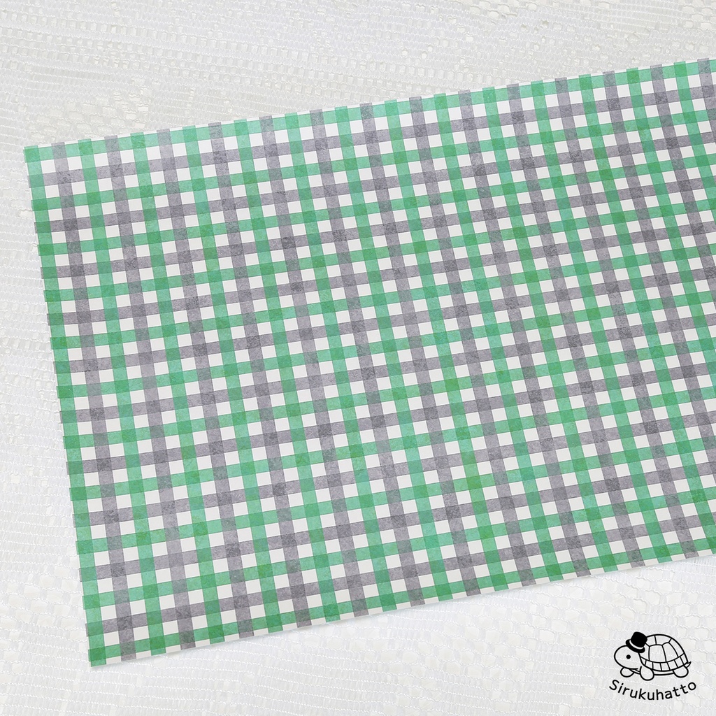 ロシアンブルーカラーのデザインペーパー｜チェック柄