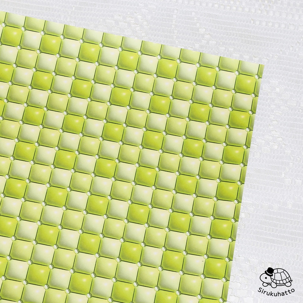 ピスタチオ|マカロンカラーのデザインペーパー|タイル柄(スクエア)