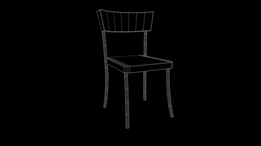 Vintage chair Low Poly