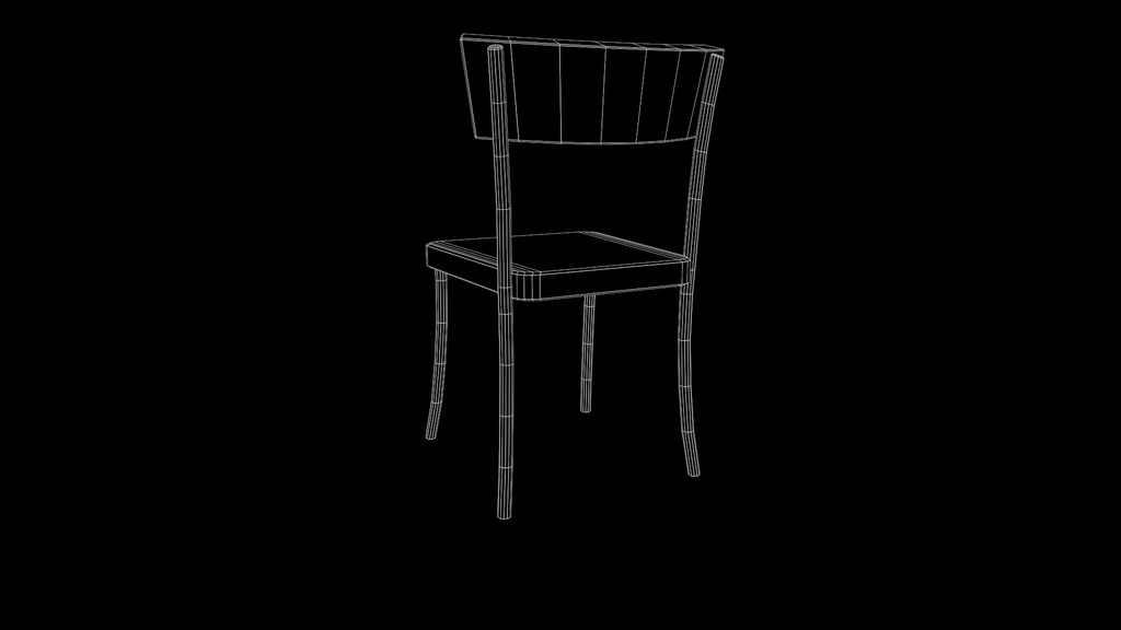 Vintage chair Low Poly