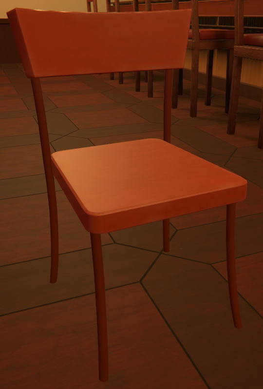 Vintage chair Low Poly