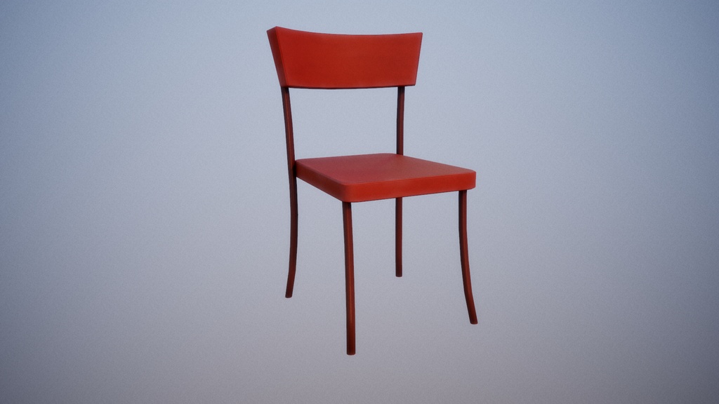 Vintage chair Low Poly