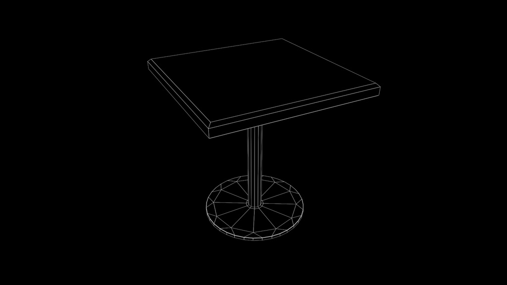Vintage Table Low Poly
