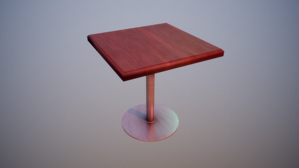 Vintage Table Low Poly