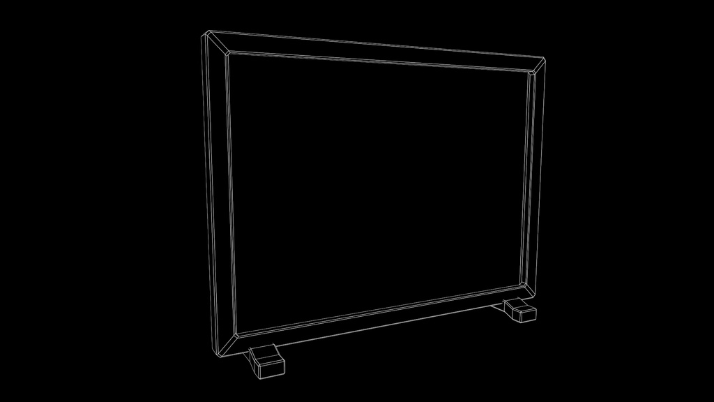 Wooden Screen Low Poly