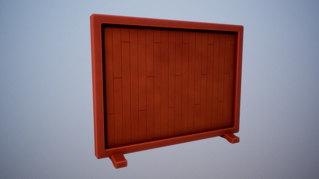 Wooden Screen Low Poly