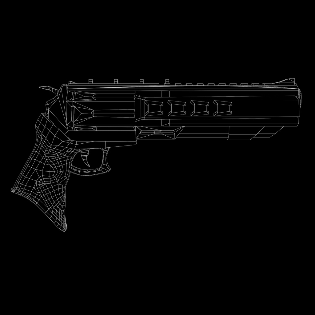 Cyberpunk Magnum (6 colors) Low Poly