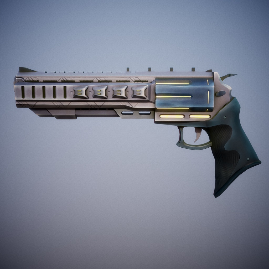 Cyberpunk Magnum (6 colors) Low Poly