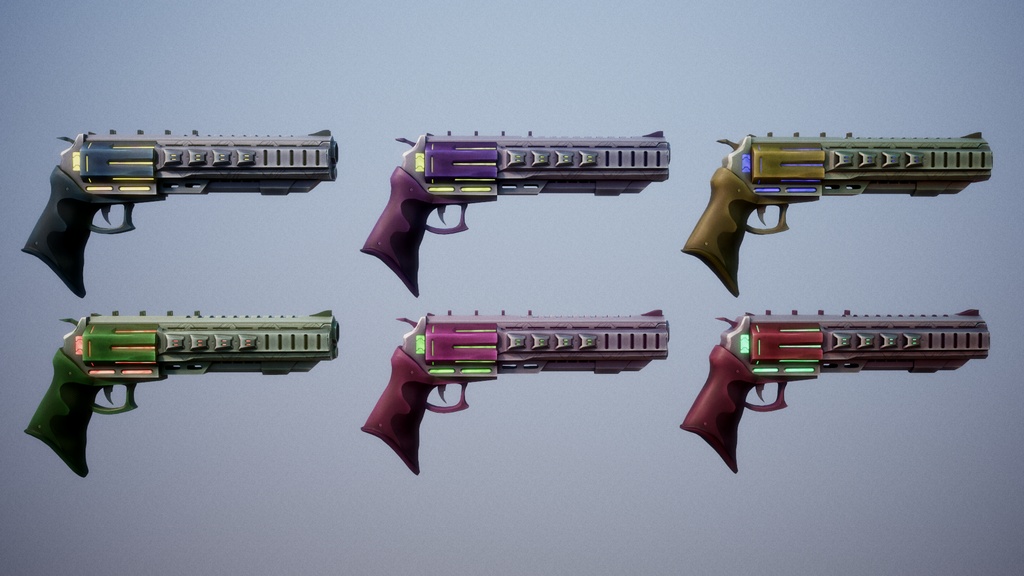 Cyberpunk Magnum (6 colors) Low Poly