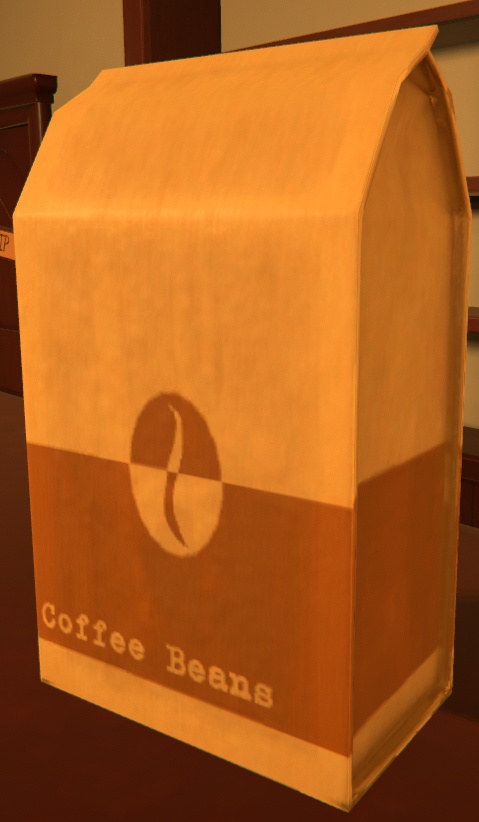 Coffee Bean Bag Low Poly
