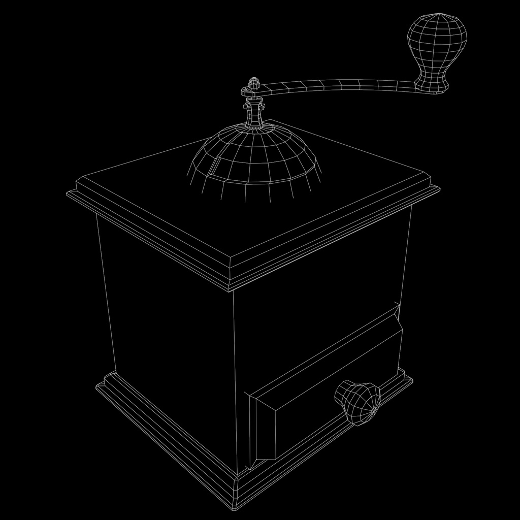 Coffee Grinder Low Poly